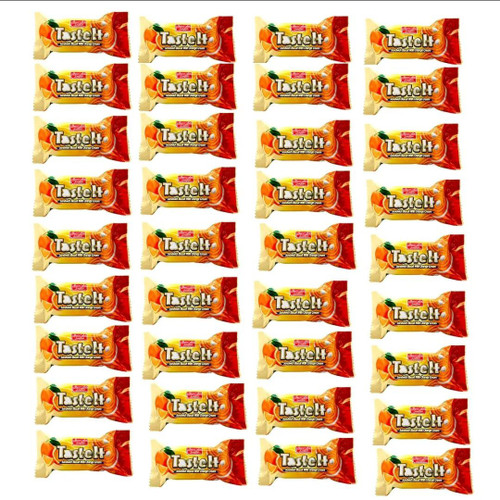 بیسکوئیت کرم دار پرتقالی شیرین عسل 30 گرمی بسته 36 عددی