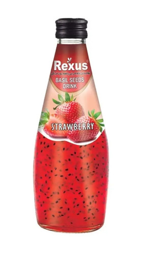 نوشیدنی تخم شربتی توت فرنگی 300ml رکسوس